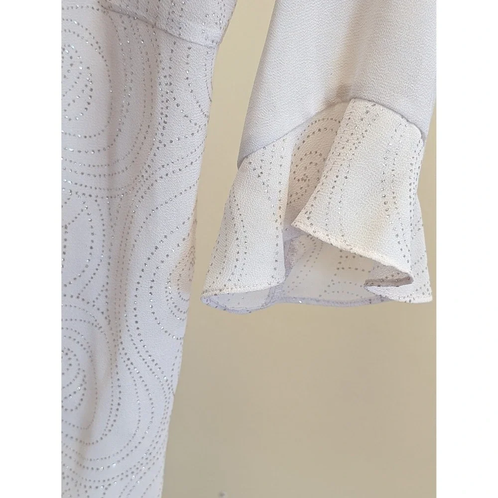 Dana Kay Open Jacket Blazer 18W Ivory Embellished‎ Wedding Guest Mother Of Bride